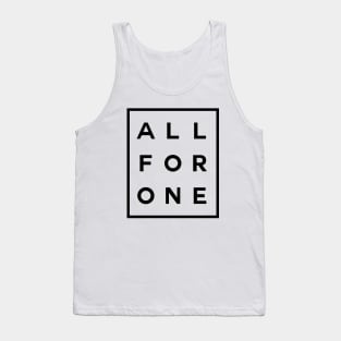 All For One Boxed (Black) Tank Top